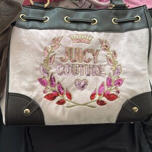 Juicy Never Dies Chiffon Pink Chocolate Juicy Couture Tote Sequins